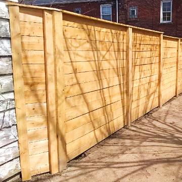 wood horizontal fence bucks county pa