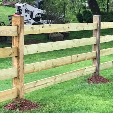 wood slip board fence in bucks county pa