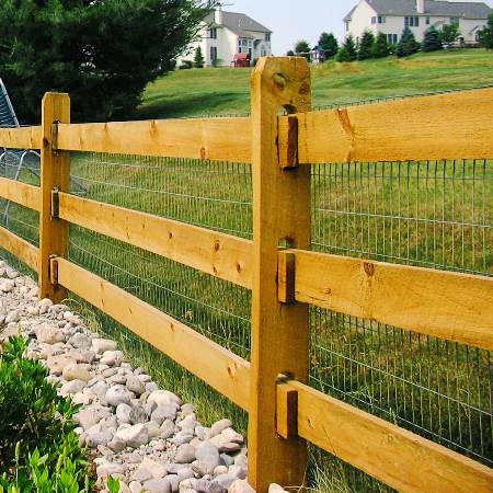 slip board fence with wire