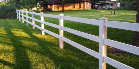 vinyl split rail fence installed in bucks county pa