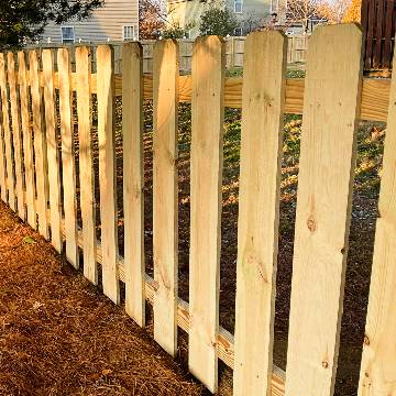 wood picket fence installation in Bucks County PA